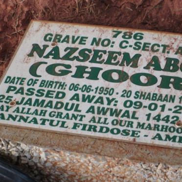 ABOO Nazseem 1950-2021