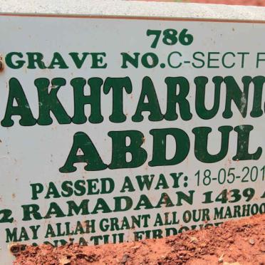 AKHTARUNISA Abdul -2018