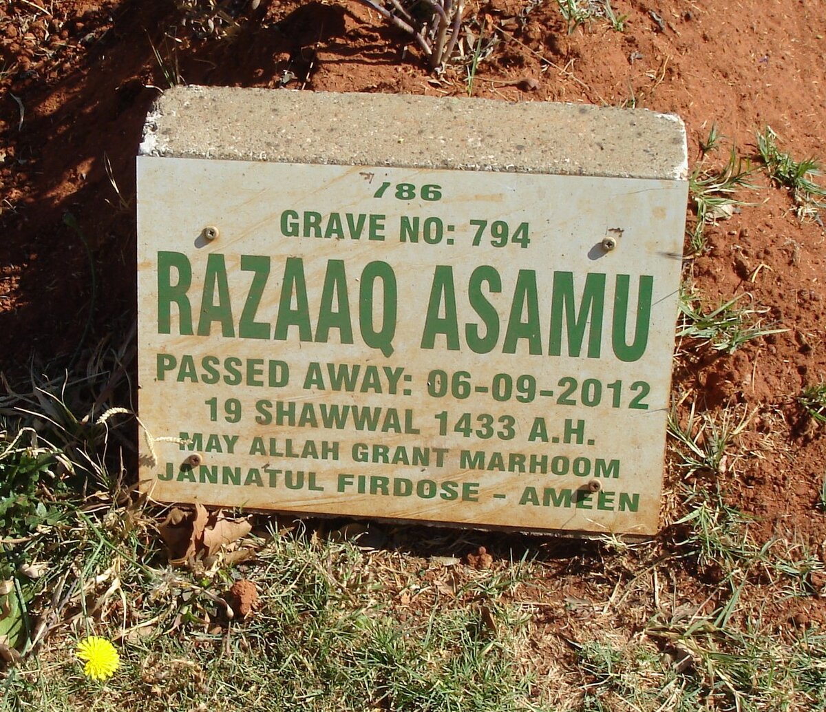 ASAMU Razaaq -2012