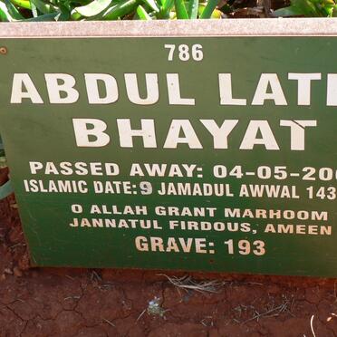 BHAYAT Abdul Latif -2009