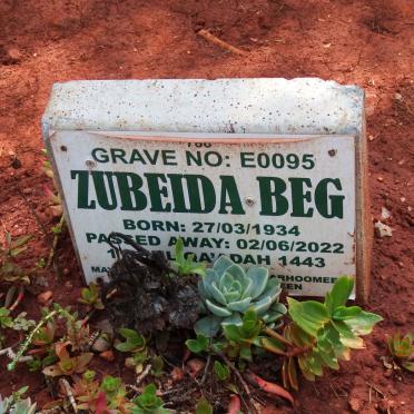 BEG Zubeida 1934-2022