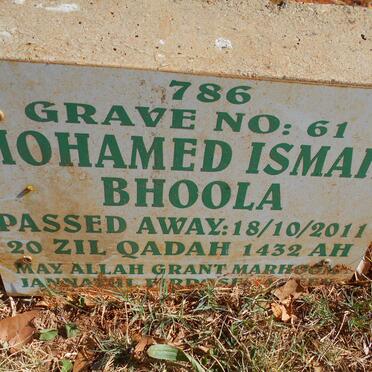 BHOOLA Mohamad Ismail -2011