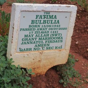 BULBULIA Fatima 1943-2020