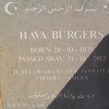 BURGERS Hava 1933-2012