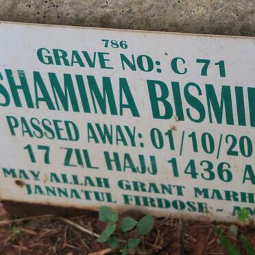 BISMILLA Shamima -2015