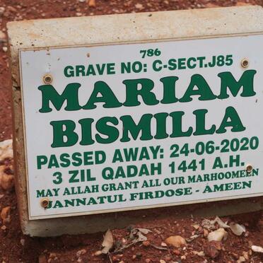 BISMILLA Mariam -2020
