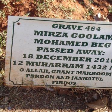 BEG Mirza Goolam Mohamed -2010