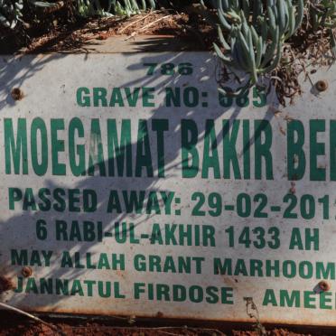 BEN Moegamat Bakir -2012