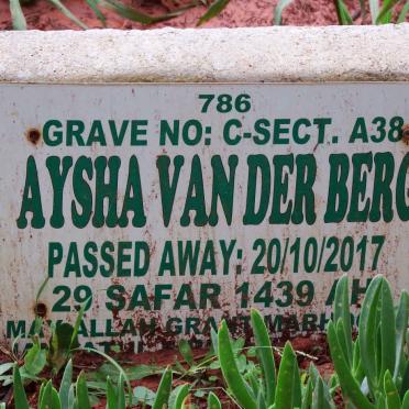 BERG Aysha, van der -2017