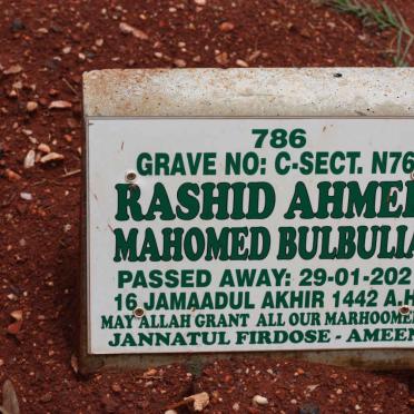 BULBULIA Rashid Ahmed Mahomed -2021