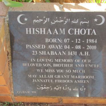 CHOTA Hishaam 1984-2010