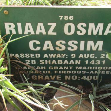 CASSIM Riaaz Osman -2??0