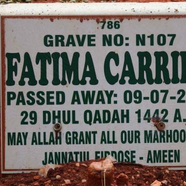 CARRIEM Fatima -2021