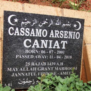 CANIAT Cassamo Arsenio 2001-2018