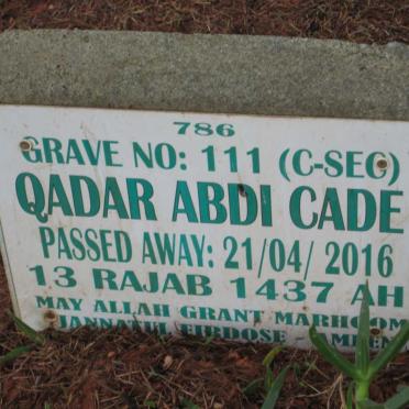 CADE Qadar Abdi -2016