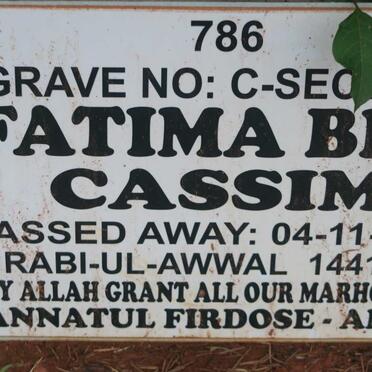 CASSIM Fatima Bibi -2019