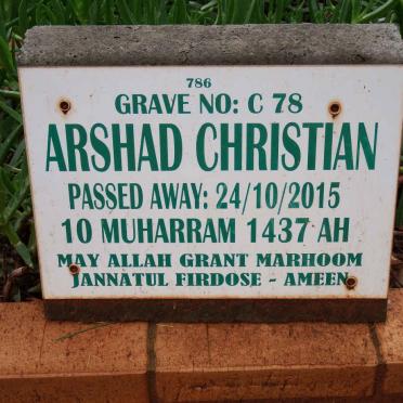 CHRISTIAN Arshad -2015