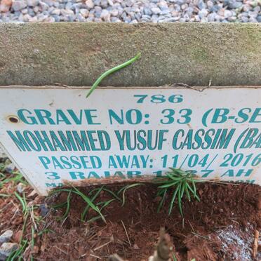 CASSIM Mohammed Yusuf -2016