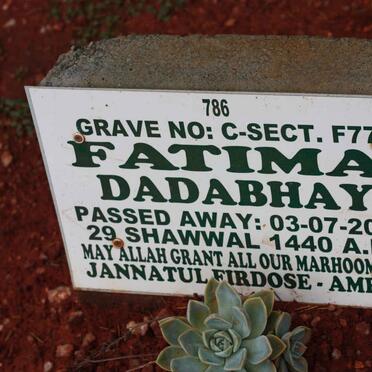 DADABHAY Fatima -2019