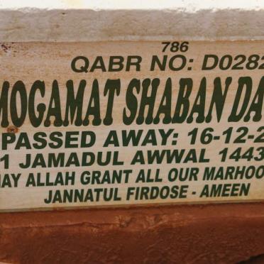 DAVIDS Mogamat Shaban -2021