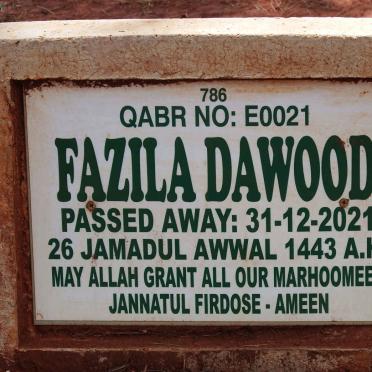 DAWOOD Fazila -2021