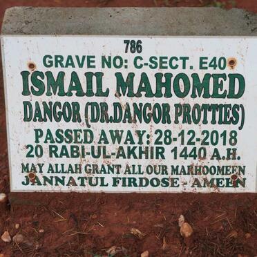 DANGOR Ismail Mahomed -2018