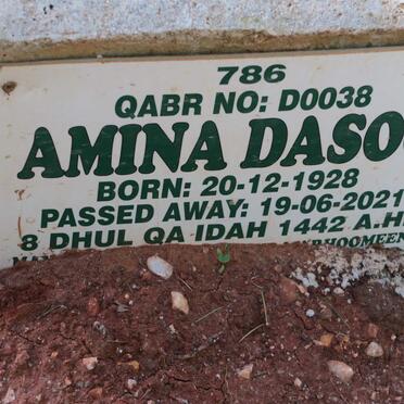 DASOO Amina 1928-2021