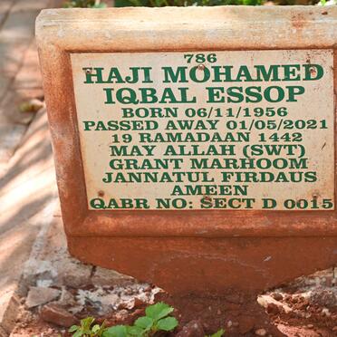 ESSOP Haji Mohamed Iqbal 1956-2021