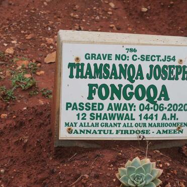 FONGOQA Thamsanqa Joseph -2020