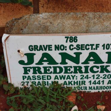 FREDERICKS Janap -2019