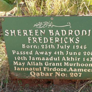 FREDERICKS Shereen Badrodien 1946-2009