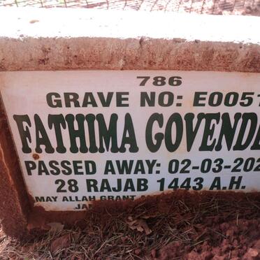 GOVENDER Fathima -2022