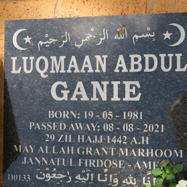 GANIE Luqmaan Abdul 1981-2021