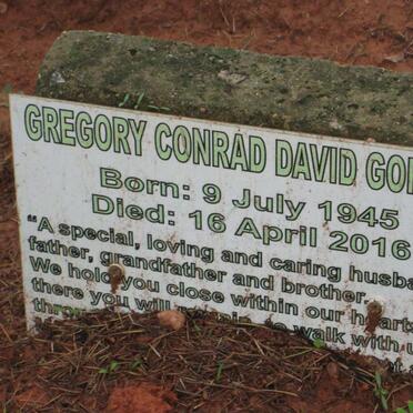 GORDON Gregory Conrad David 1945-2016