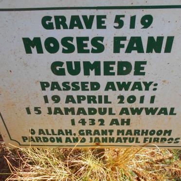 GUMEDE Moses Fani -2011