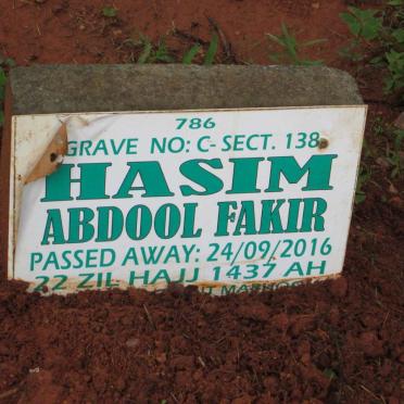 HASIM Abdool Fakir -2016