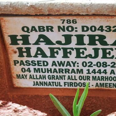 HAJIRA Haffejee -2022