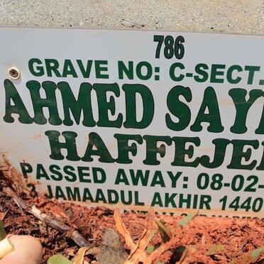 HAFFEJEE Ahmed Sayeed -2019