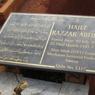 HAJEE Abdul Razzak -2021