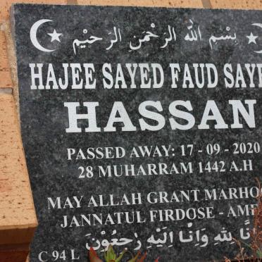 HASSAN Hajee Sayed Faud Sayed -2020