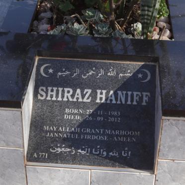 HANIFF Shiraz 1983-2012