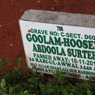 HOOSEN Abdoola Surtee, GOOLAM -2018