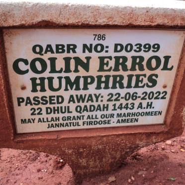 HUMPHRIES Colin Errol -2022