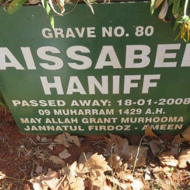 HANIFF Aissabee -2008