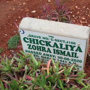 ISMAIL Chickaliya Zohra -2020