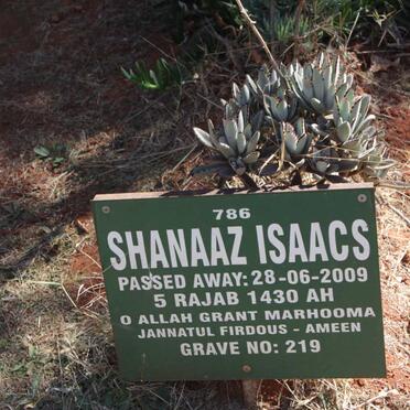 ISAACS Shanaaz -2009