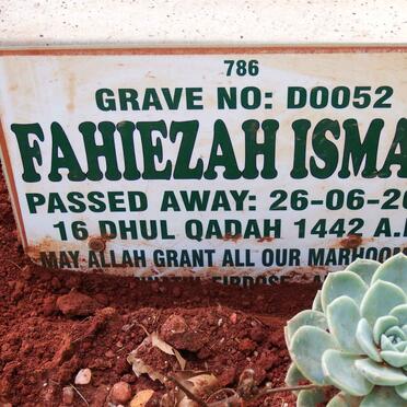 ISMAIL Fahiezah -2021