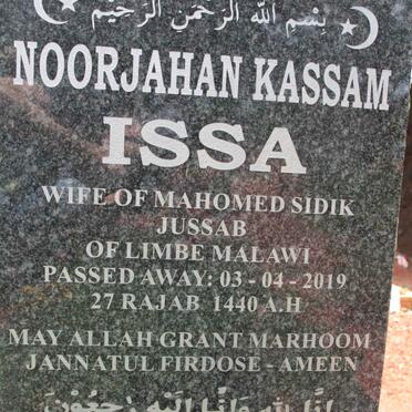 ISSA Noorjahan Kassam -2019