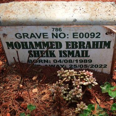 ISMAIL Mohammed Ebrahim Sheik 1989-2022