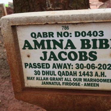 JACOBS Amina Bibi -2022